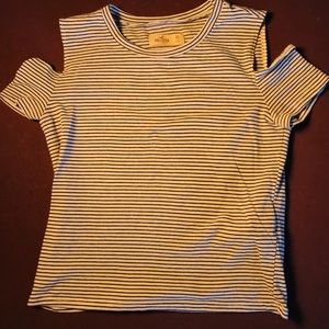 black and white stripped shirt